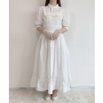 ヨーク切替コットンリップルロングワンピース | アンアナザー 