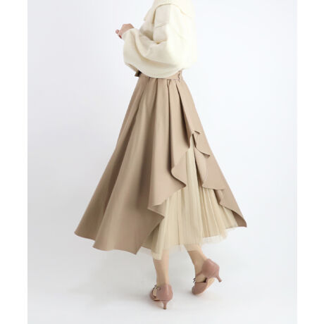 ベルト付きバックラッフルフレアースカート | アンアナザーアンジェラ  