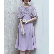 【オケージョン】【サイズ展開】レース ボレロ 付き 2way ワンピース 結婚式 二次会 謝恩会 | アンアナザーアンジェラス(an another angelus)