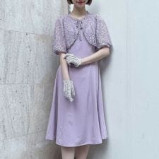 【オケージョン・セレモニー】レースボレロ付き2wayワンピース 結婚式 二次会 謝恩会 サイズ展開