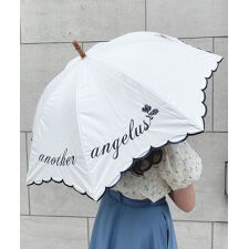 アンアナザーアンジェラス(an another angelus)の【晴雨兼用・ＵＶカット】カリグラフィー ロゴ刺繍 日傘
