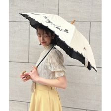 アンアナザーアンジェラス(an another angelus)の【晴雨兼用・ＵＶカット】カリグラフィー ロゴ刺繍 日傘