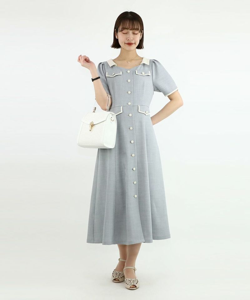 バイカラーフラップポケットワンピース【洗える】 | アンアナザー