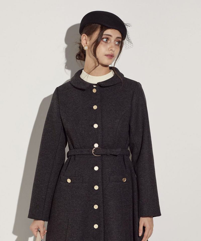 コイン釦フィット&フレアーコート | アンアナザーアンジェラス(an