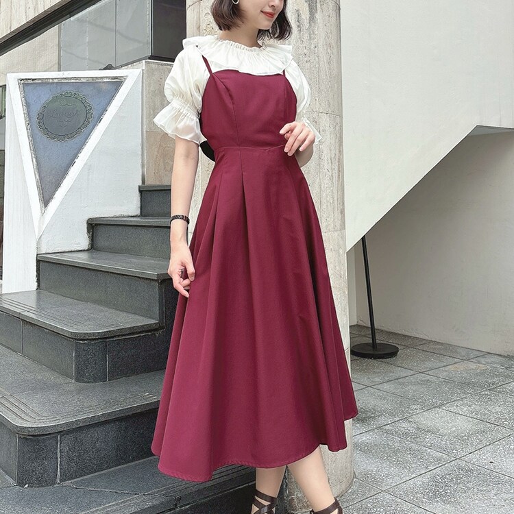 新色追加/洗える】バックカッティング キャミワンピース | アン