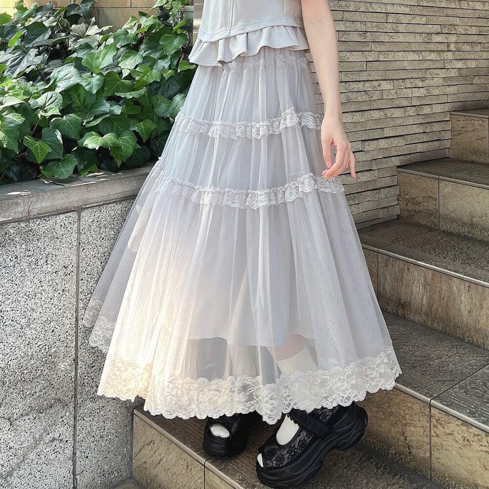 [�}���C]���[�X �t���� �`���[�� �X�J�[�g �􂦂�/�A���A�i�U�[�A���W�F���X�ian another angelus�j L/GRAY