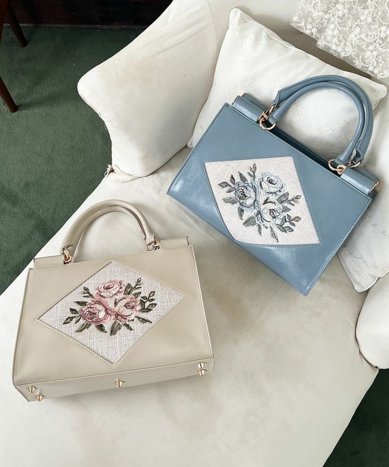 ローズ刺繍トートバッグ【セレモニー】 | アンアナザーアンジェラス(an