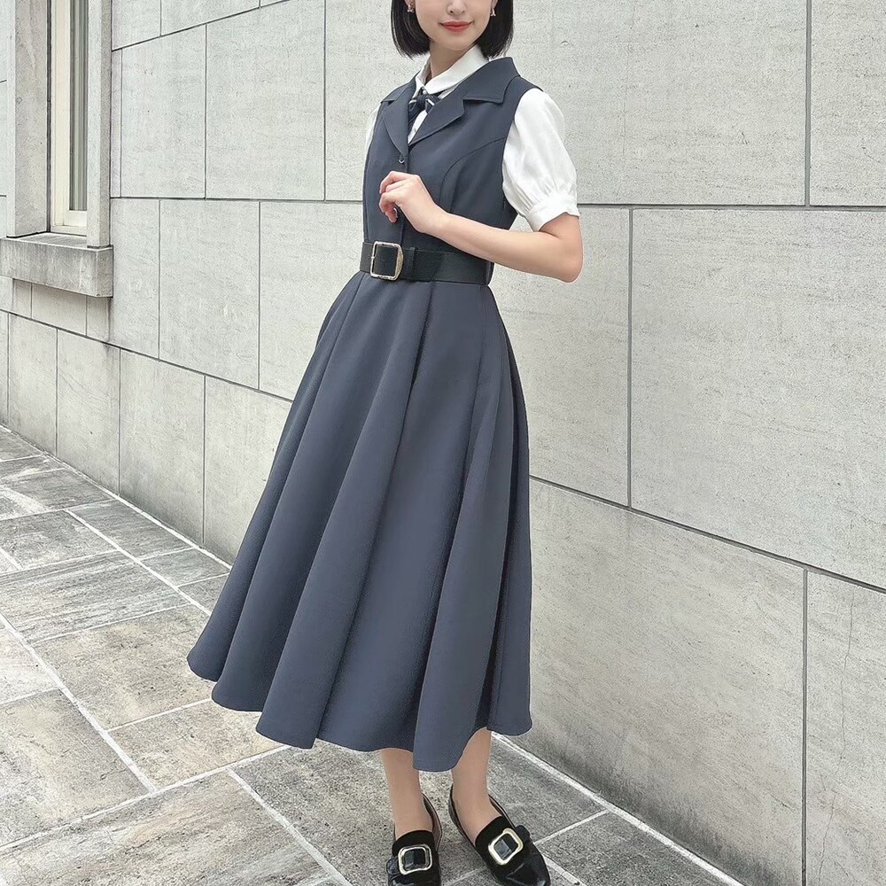 あ*ん様 アンアナザーアンジェラス レトロギンガム開衿ワンピース レトロギンガム開衿ワンピース【洗える】 | アンアナザー