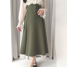 アンアナザーアンジェラス(an another angelus)の【大人可愛い/洗える】ハイウエストスカラップフレアースカート