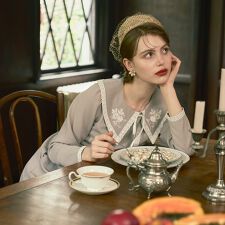 アンアナザーアンジェラス(an another angelus)の【洗える】トーションレース使い刺繍衿ワンピース