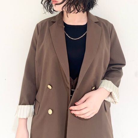 [^:55BD01j002]fUC|CgS[htNVJȃ_uWPbgoBꖇGETĂԐF̃uEAO[ƁAꂩ̃V[Y[h`FbN̐FWJɂڂłBƒpłI[o[ȃTCYȂ̂ŁAC[hR[fy߂悤ɂȂĂ܂BIXXX^COuEXƃtA[XJ[g킹fBCNȃR[f͂At`ȃpcX^CIXXBuEƃO[͂̐nł肵pcƃZbgAbvŒȂ̂VvȂi̗ǂWPbǵAꖇĂƕLeCXg̃X^COɖ𗧂܂B|PbgF藠nF萶nFӂFȂy1z g66.5cm  100cm  37cm  57cm  EGXg95cmy2z g71cm  104cm   39cm  58cm  EGXg99cm