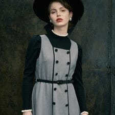 アンアナザーアンジェラス(an another angelus)の【洗える/4色展開】配色レースリブニットプルオーバー