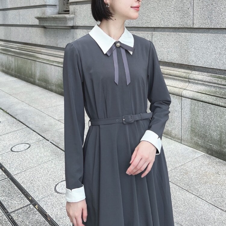 あ*ん様 アンアナザーアンジェラス　レトロギンガム開衿ワンピース an another angelus（アンアナザーアンジェラス）の「レトロギンガム開