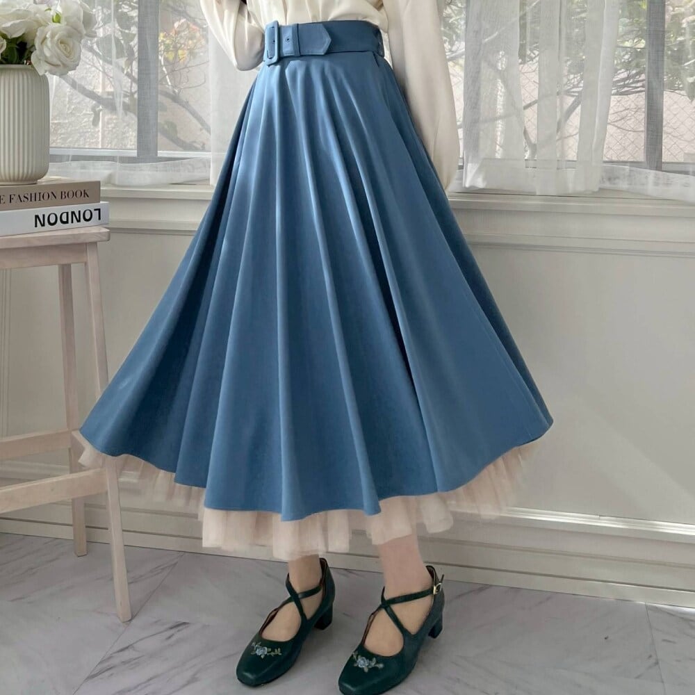 アンアナザーアンジェラス（an another angelus）/【生地感たっぷり/ふわふわ/洗える】パニエサーキュラースカート 生地感たっぷり/ふわふわ/洗える】パニエサーキュラースカート | アン