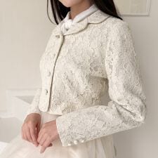 総レースショートジャケット 【セレモニー/セットアップ可能】