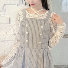 ホルターリボン2wayレーストップス　洗える