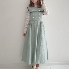 ストライプ2wayマリンワンピース　洗える