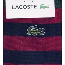 【ＬＡＣＯＳＴＥ】クルーソックス【ボーダー柄】
