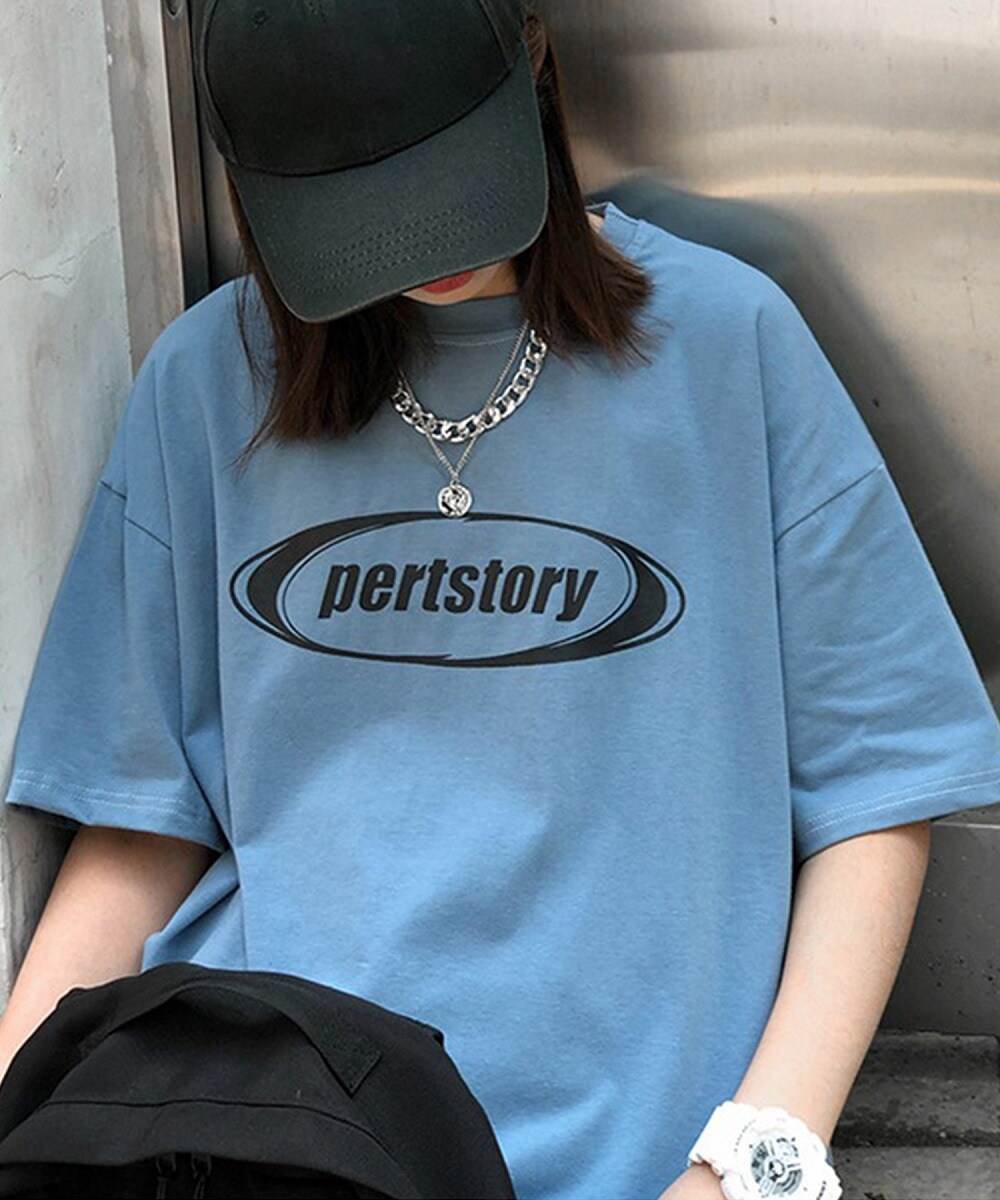 メタリックロゴ ルーズ Tシャツ 5色 半袖 ストリート 夏 cra307 ストリート風 ルーズスタイル 半袖Tシャツ | デバイス(DEVICE