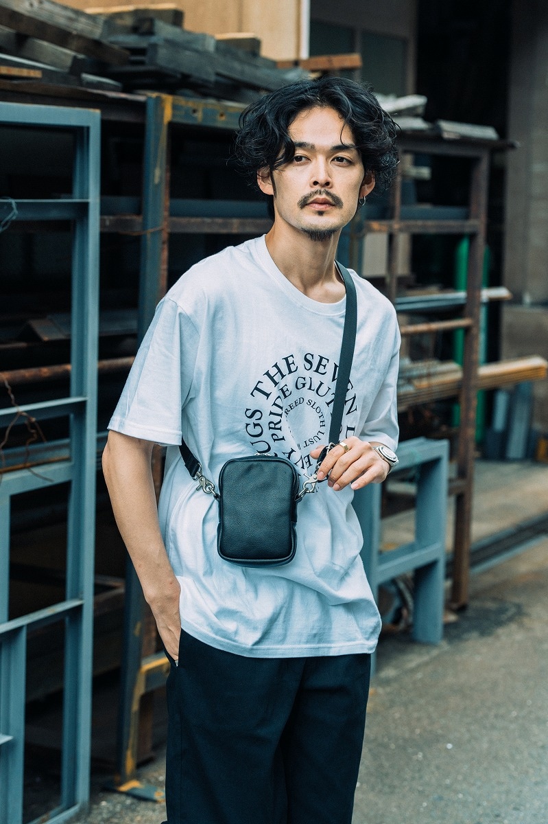 WEARISTA じーたー×DEVICE コラボ】Rename 3WAY カウレザー 巾着バッグ