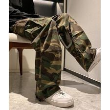 ベーシック 迷彩 ミリタリー カーゴパンツ