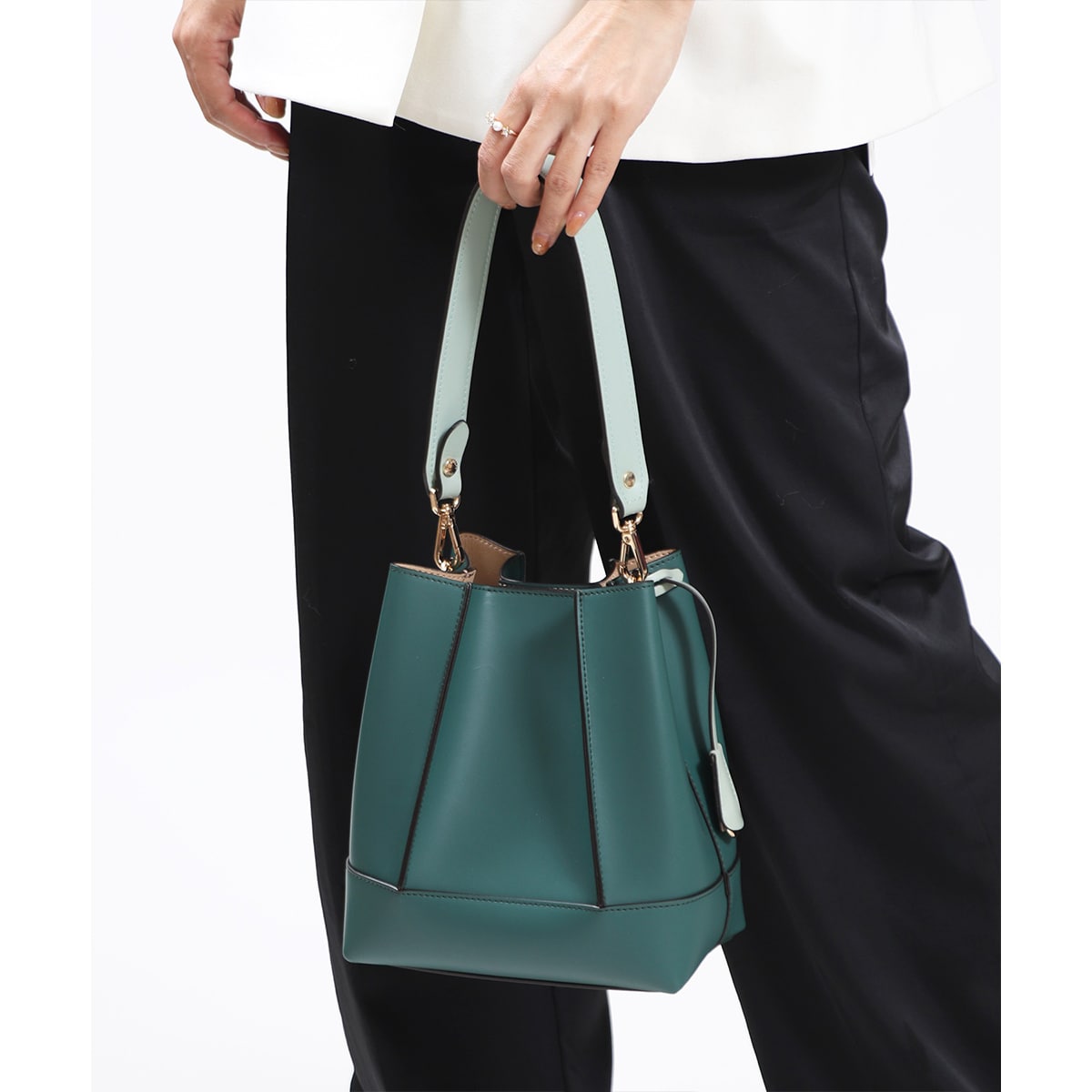 イタリア製 【GIANNI NOTARO Carol J.】 2WAY パネルハンドバッグ