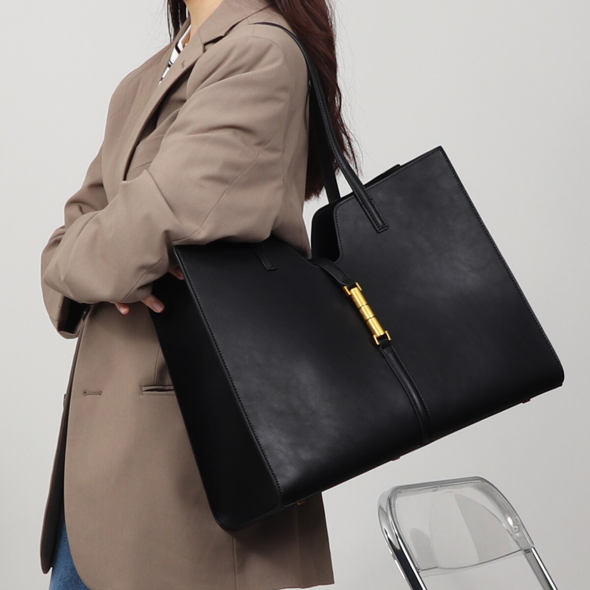 LA MARGE】【本革】【A4対応】ゴールドポイント レザー トート