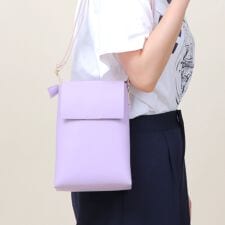 【軽量】3層 レザー ミニ ショルダーバッグ