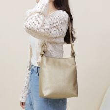 2WAY ワンハンドル レザー トートバッグ