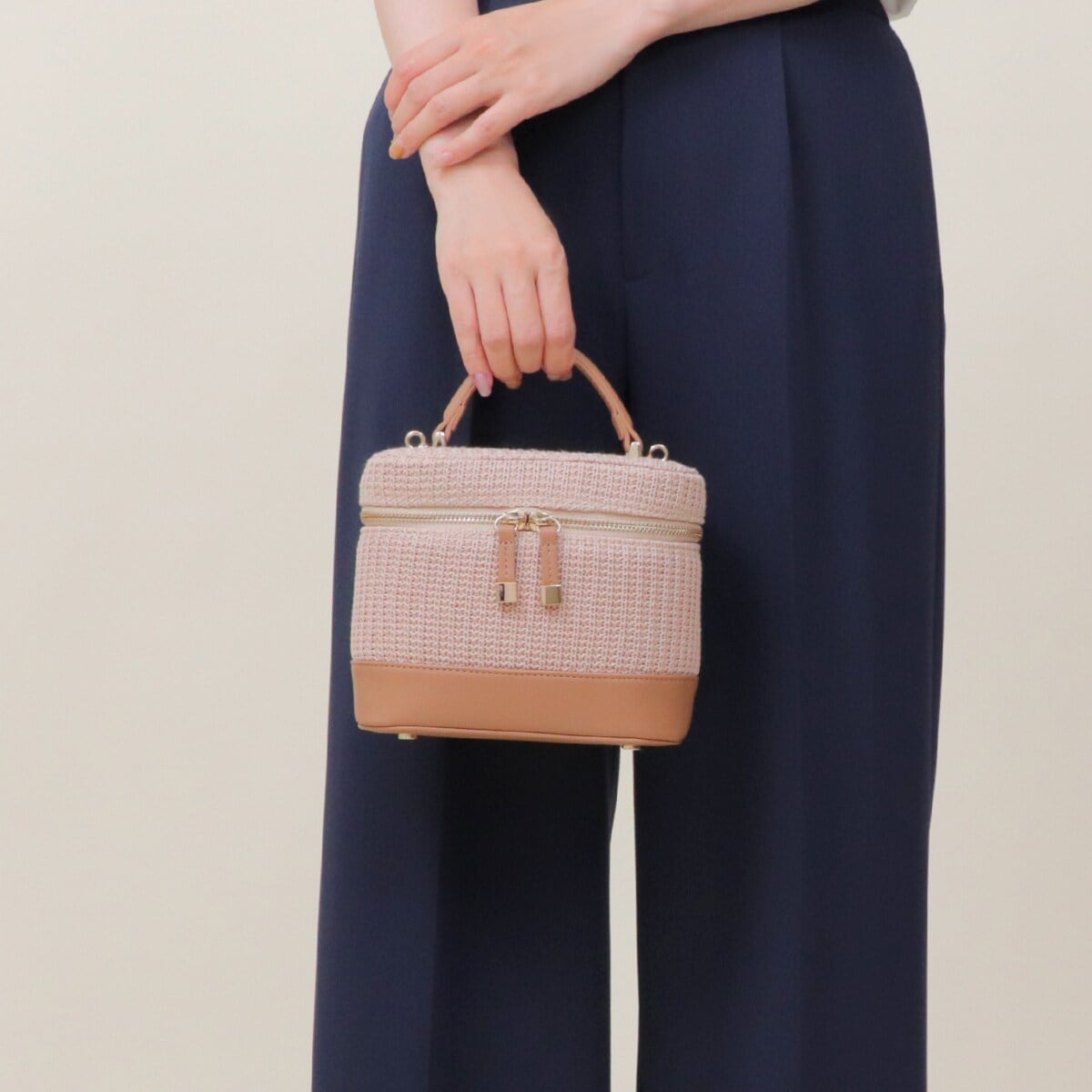 WEB限定カラー】【LILY BROWN×MARY QUANT】ロゴ刺繍カゴバッグ