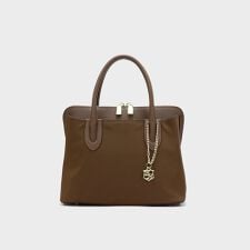 ベース(BASE)の【500mlペットボトル収納可】ナイロン×レザー 2WAY ハンドバッグ