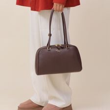 【CHRISTIAN VILLA】【イタリア製】【本革】ロングハンドル ボストンバッグ