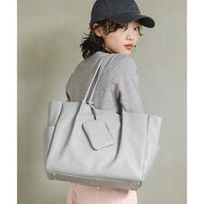 【A4対応 / ミニポーチ 保冷ポケット付き】3層収納 マルチポケット トートバッグ