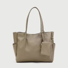 【A4対応 / ミニポーチ 保冷ポケット付き】3層収納 マルチポケット トートバッグ