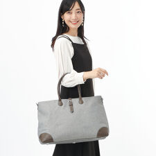 【Nananoel ナナノエル】meg　バックルポイントボストンバッグL／A4対応 トートバッグ