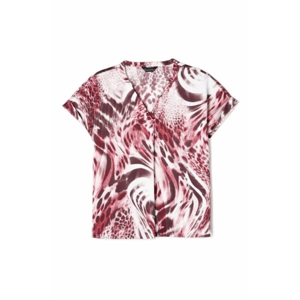 【LADIES】TORNADO MART∴MIXアニマルスキッパーブラウス