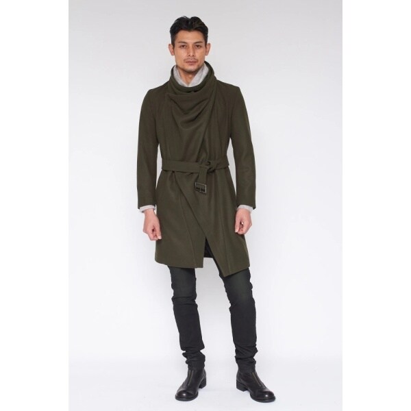 トルネードマート ウールツイル ドレープ コート ジップアップ　紫 TORNADO MART∴ドレープコート / TORNADO MART（トルネードマート）の