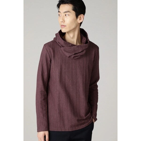 ZERO by TORNADO MART∴ヘリンボンボーダータリバンネックカットソー