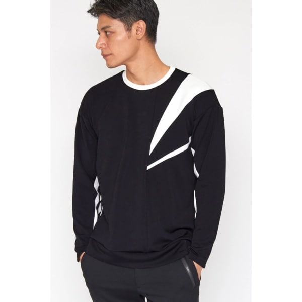 TORNADO MART∴ハーフZIPバイカラーカットソー | トルネードマート