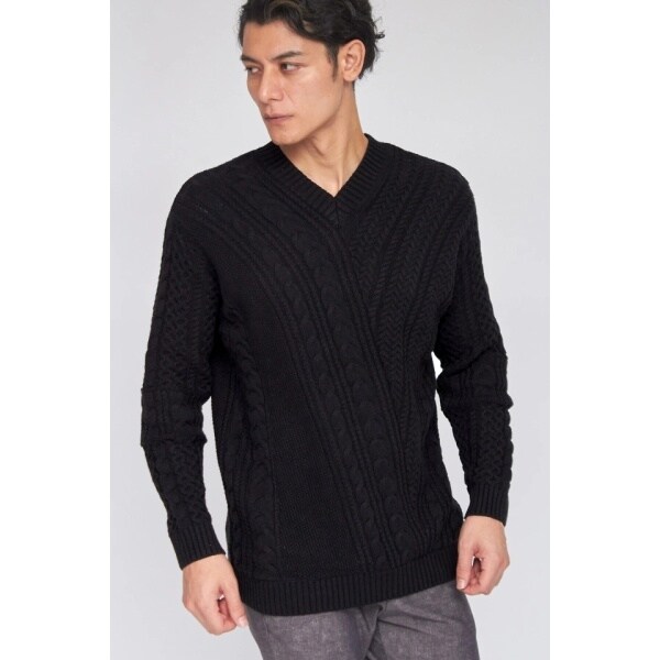 コンフォータブルVネックニット | ブラックレーベル・クレストブリッジ