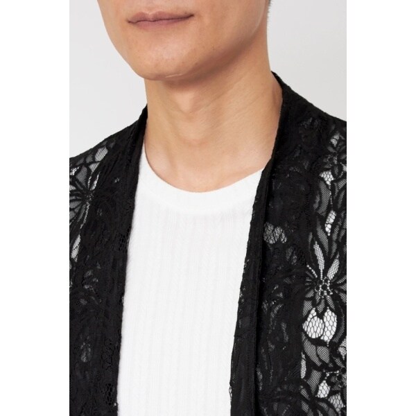 TORNADO MART∴エキゾチックリーフラッセルレースマキシカーデ