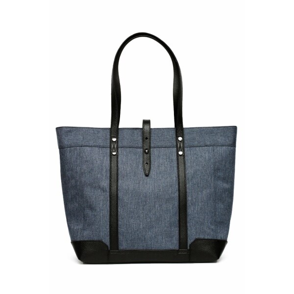 TORNADO MART∴デニムライクツイル＆レザートートバッグ | トルネード