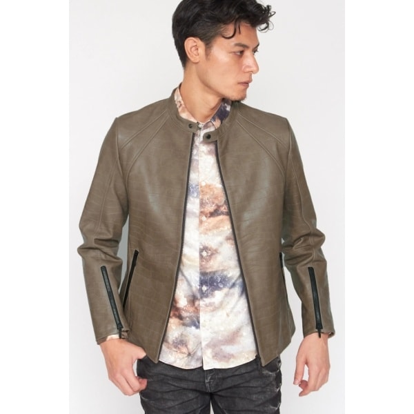 TORNADO MART∴スタンドウォッシュドレザーブルゾン | トルネード