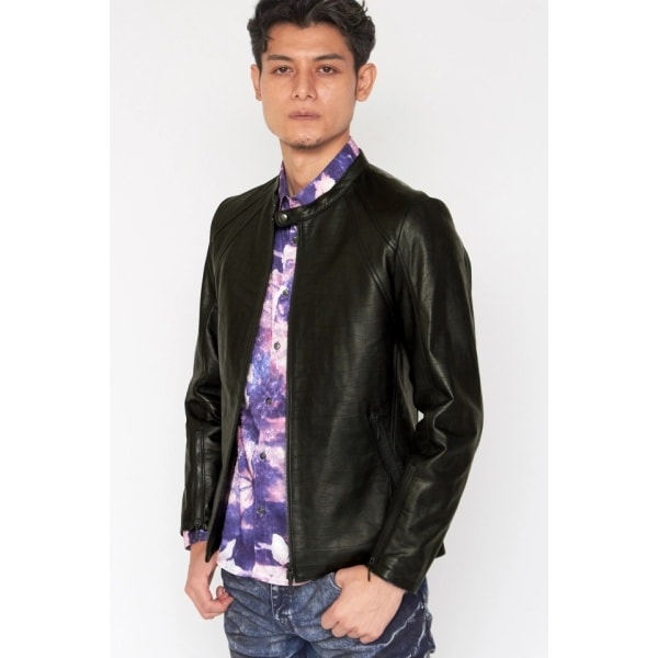 TORNADO MART∴スタンドウォッシュドレザーブルゾン | トルネード