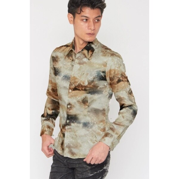 トルネードマート 日本製 ボタニカル 総柄 花柄 ブラック デザイン