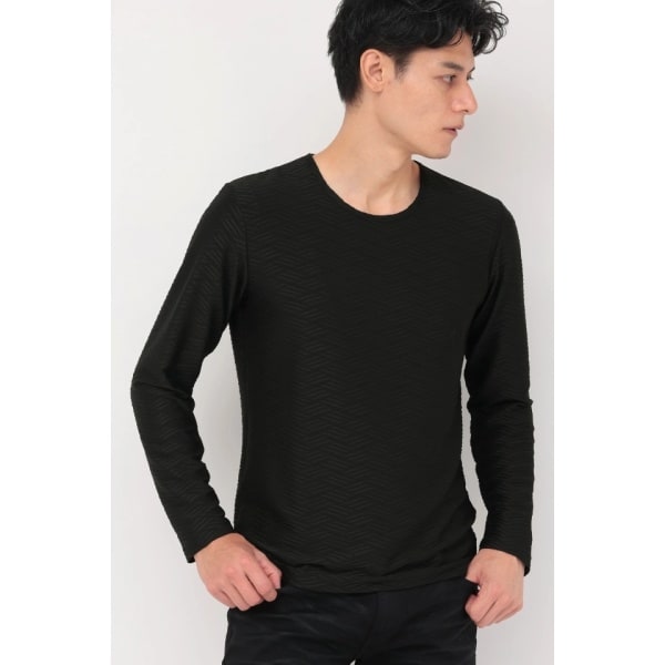 ZERO by TORNADO MART∴ジグザグストライプリンクス長袖カットソー