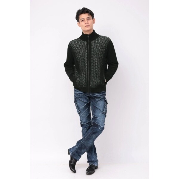 TORNADO MART∴カスリタックモールリブスタンドZIPニット | トルネード