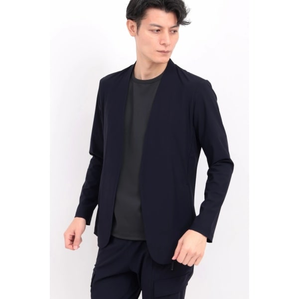 TORNADO MART∴ハイテンションデニムプリントノーカラージャケット