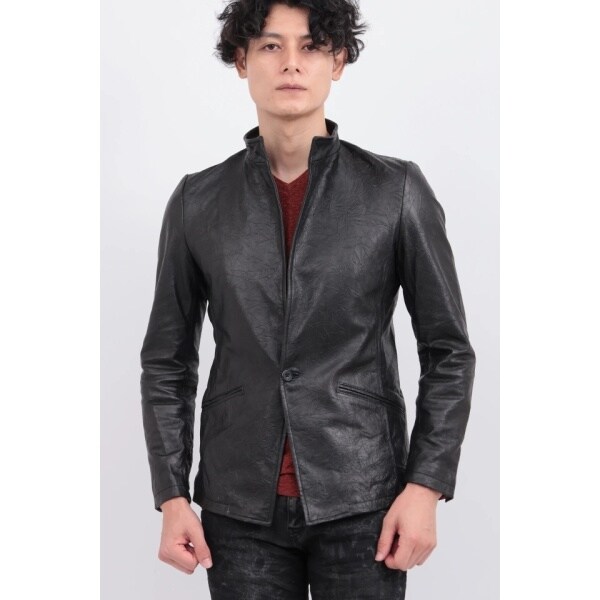 新品 近い美品 TWELVE トルネードマート 同社 9万円程 羊革 ジャケット TORNADO MART∴スタンドウォッシュドレザーブルゾン | トルネード