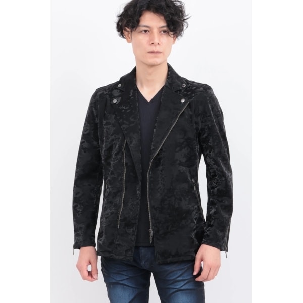 レザーキルティングパデットフーデッドBLZ | ノーアイディー(NO ID